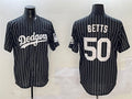Los Angeles Dodgers #50 Mookie Betts Black Cool Base Stitched Baseball Jersey