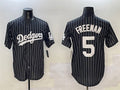 Los Angeles Dodgers #5 Freddie Freeman Black Cool Base Stitched Baseball Jersey