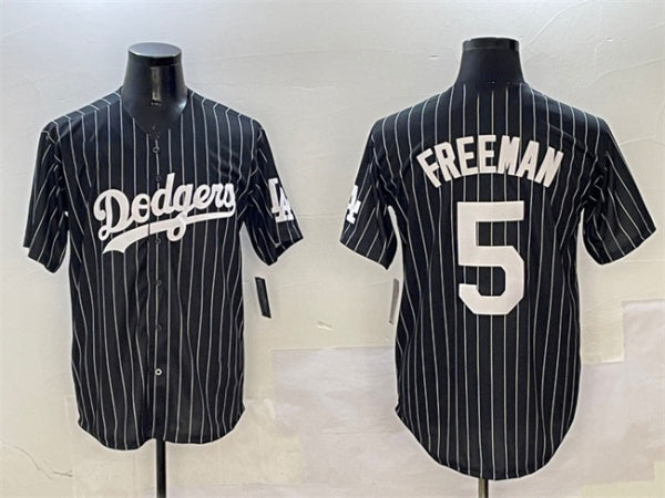 Los Angeles Dodgers #5 Freddie Freeman Black Cool Base Stitched Baseball Jersey