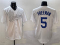 Los Angeles Dodgers #5 Freddie Freeman White Fashion Cool Base Stitched Baseball Jersey