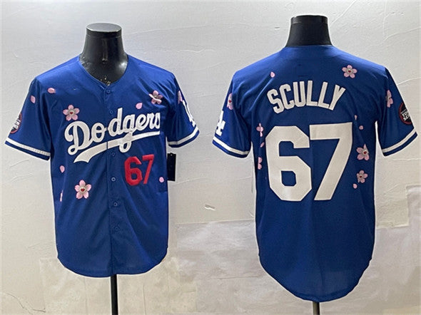 Los Angeles Dodgers #67 Vin Scully Royal 2025 Tokyo Series Limited Stitched Baseball Jersey