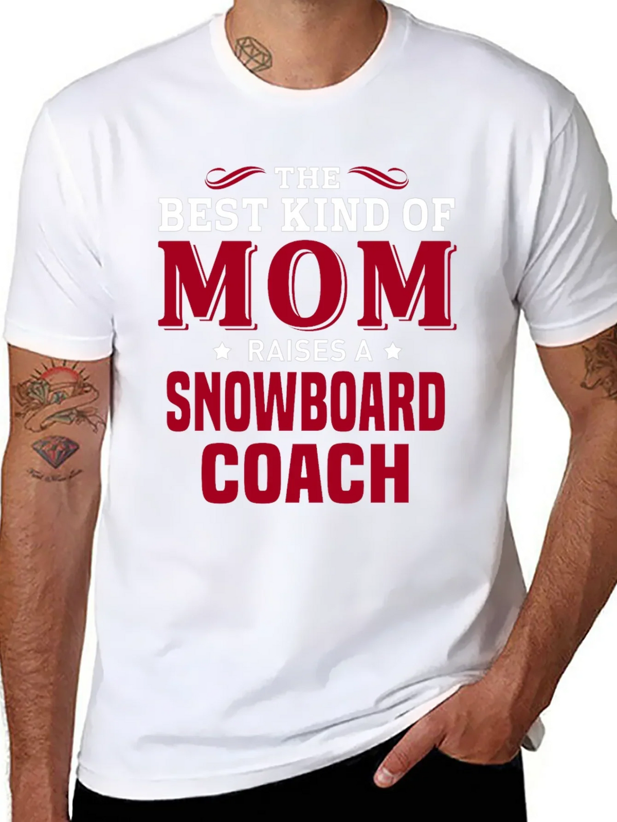 Best Mom Raises a Snowboard Coach T-Shirt