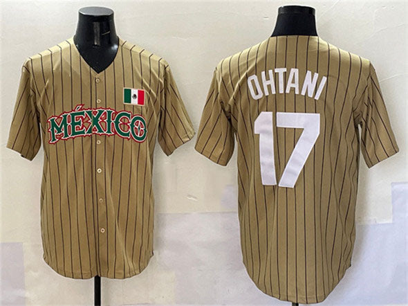 Mexico Baseball #17 Shohei Ohtani Tan 2023 World Baseball Classic Stitched Jersey
