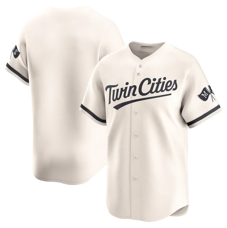Minnesota Twins Alternate Limited Jersey - Cream Stitched Baseball Jersey