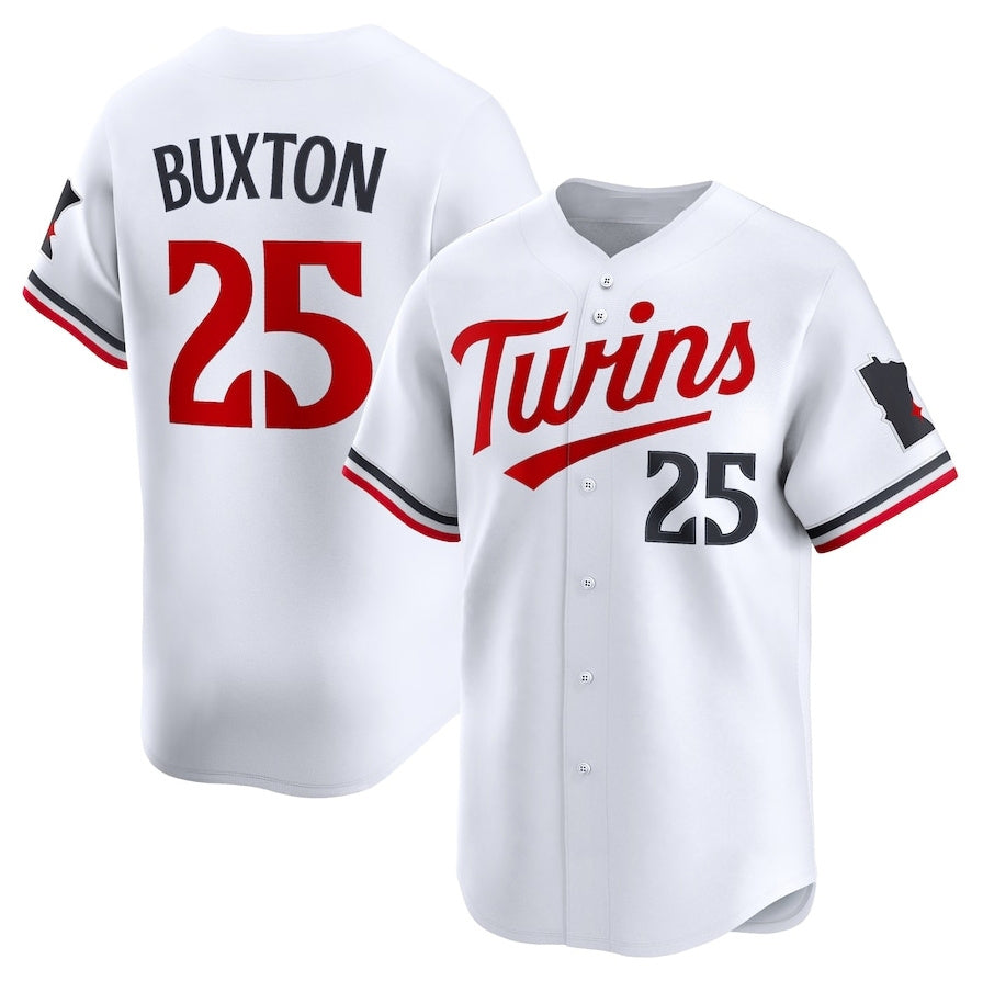 Minnesota Twins #25 Byron Buxton Home Limited Player Jersey - White Stitched Baseball Jersey