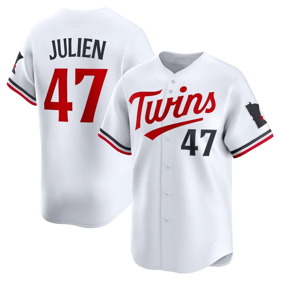 Minnesota Twins #47 Edouard Julien Home Limited Player Jersey - White Stitched Baseball Jersey