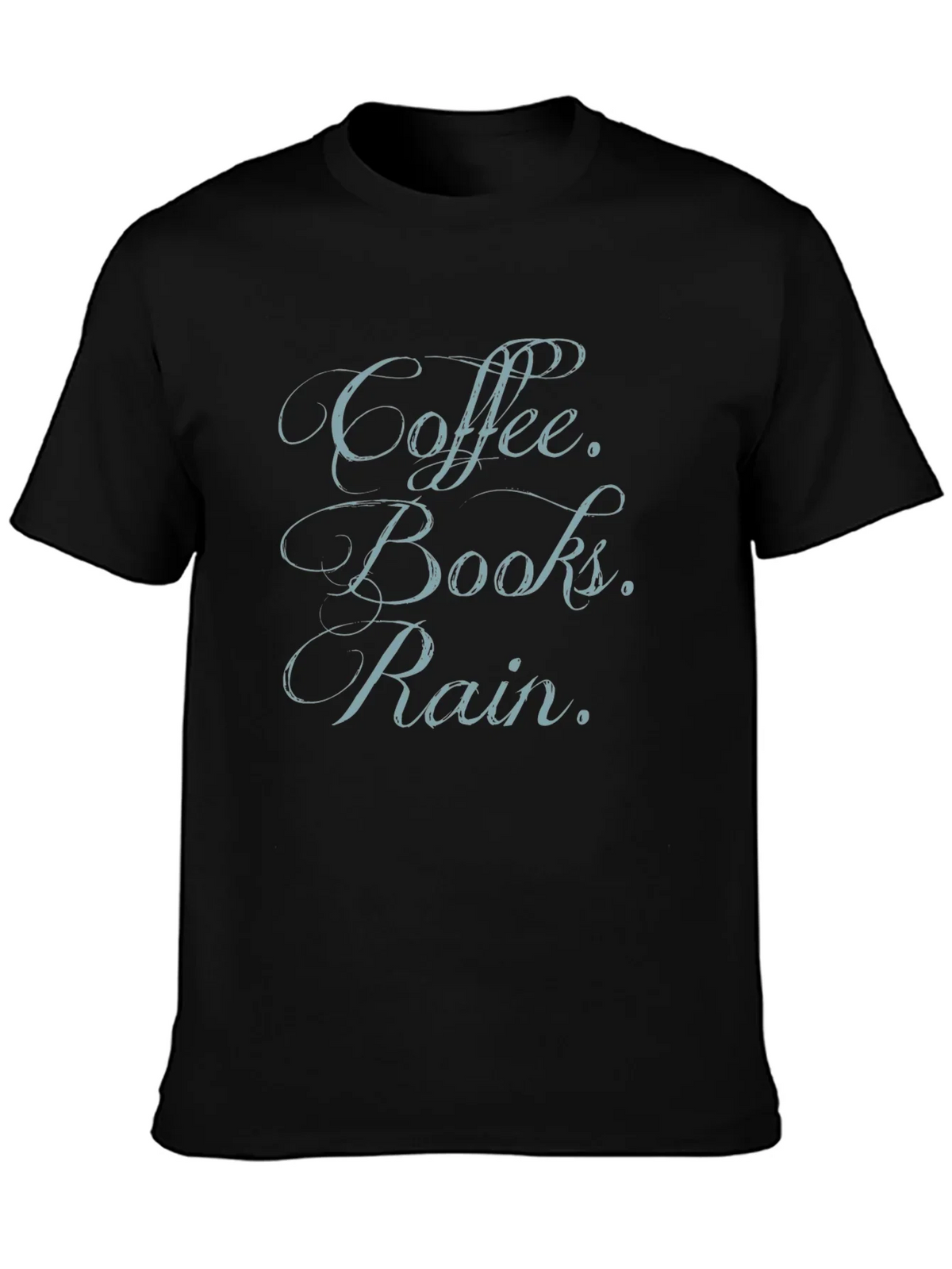Coffee Books Rain T-Shirt
