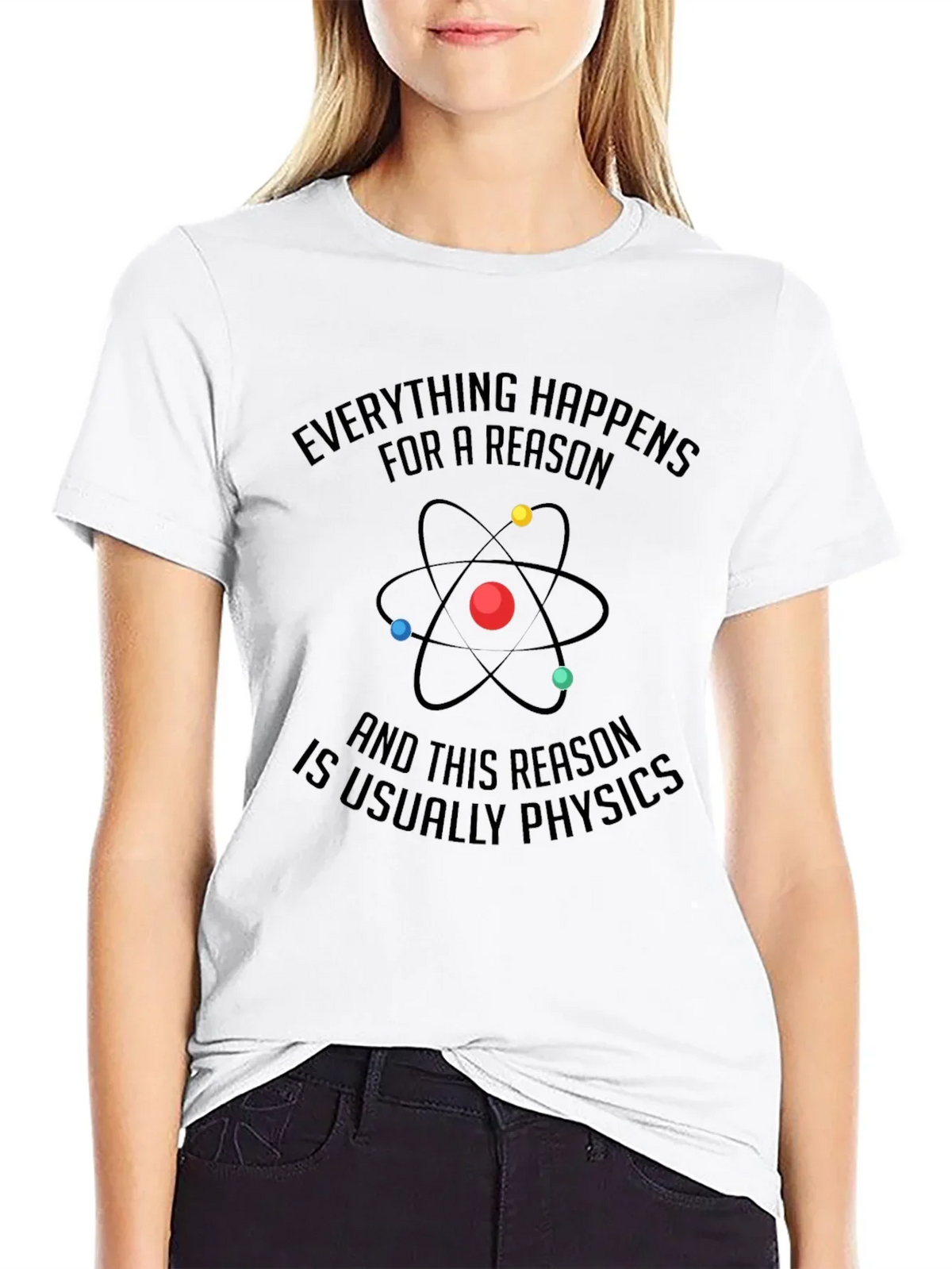 Physics Reason Graphic Tee - Mens Black Cotton T-Shirt