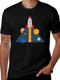 Rocket Launch T-Shirt - Space Adventure Graphic Tee