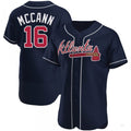Atlanta Braves #16 Brian McCann Navy Alternate Jersey Stitches Baseball Jerseys