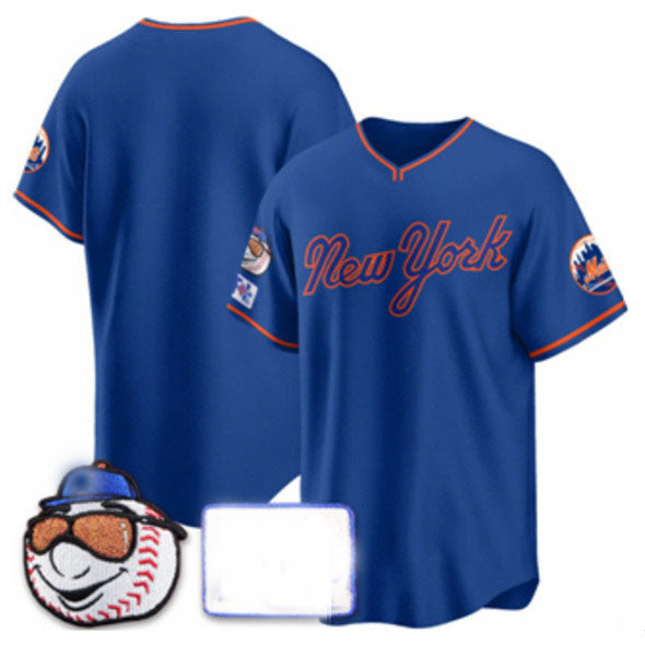 New York Mets Blank Royal 2025 Spring Training Stitched Baseball Jersey