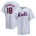New York Mets #18 Darryl Strawberry Home Replica Retired Player Jersey - White Stitched Baseball Jersey
