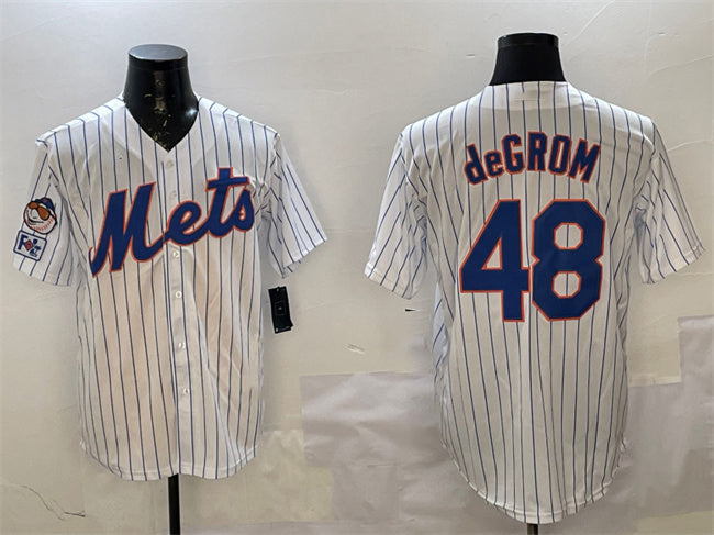 New York Mets #48 Jacob DeGrom White 2025 Spring Training Cool Base Stitched Baseball Jersey