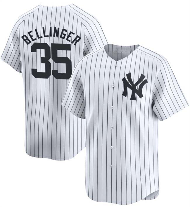 New York Yankees #35 Cody Bellinger White 2024 Home Limited With Name Stitched Baseball Jersey
