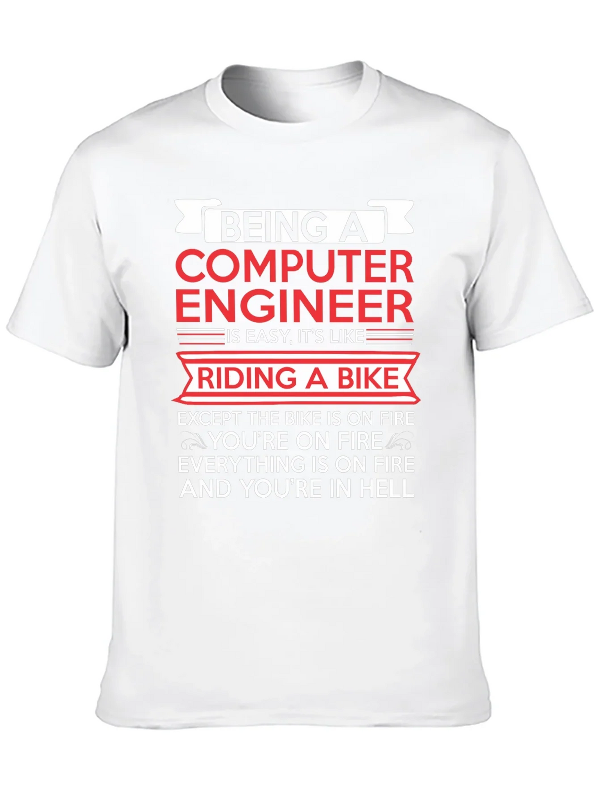 Computer Engineer Bike Fire T-Shirt