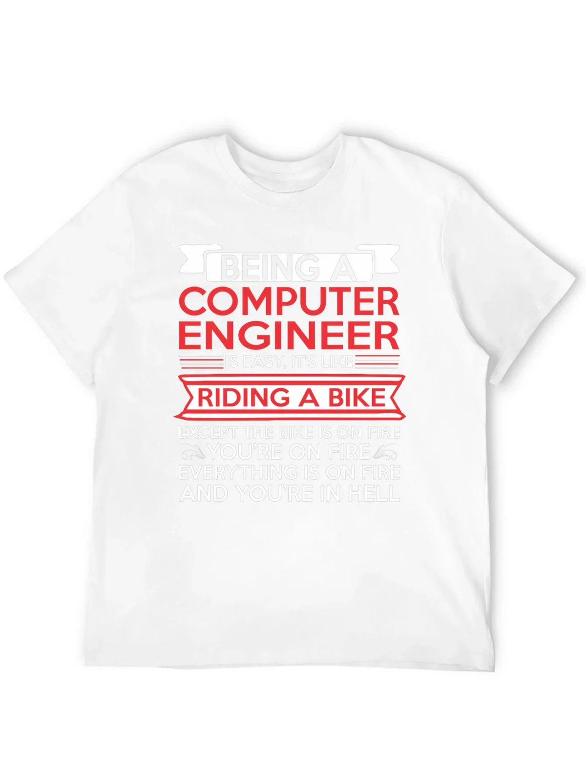Computer Engineer Bike Fire T-Shirt