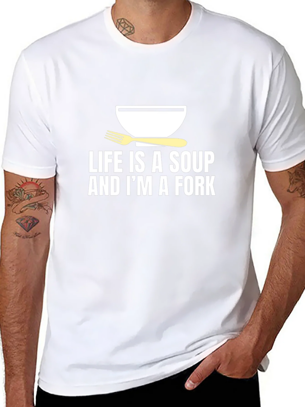Life is Soup Im a Fork Graphic Tee