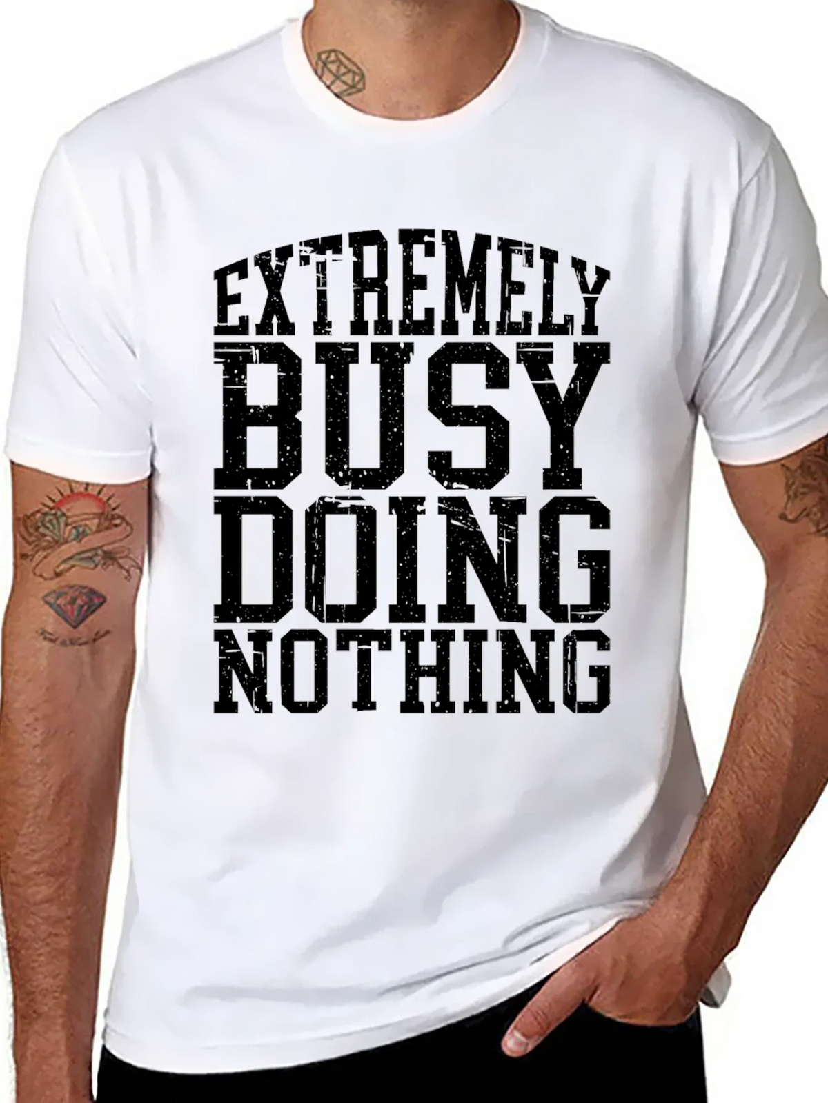 Extremely Busy Doing Nothing Graphic T-Shirt