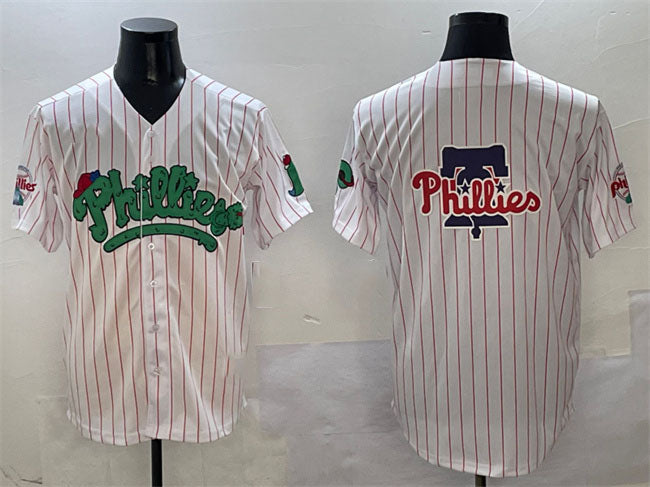 Philadelphia Phillies Team Big Logo White Phanatic Limited Stitched Baseball Jersey