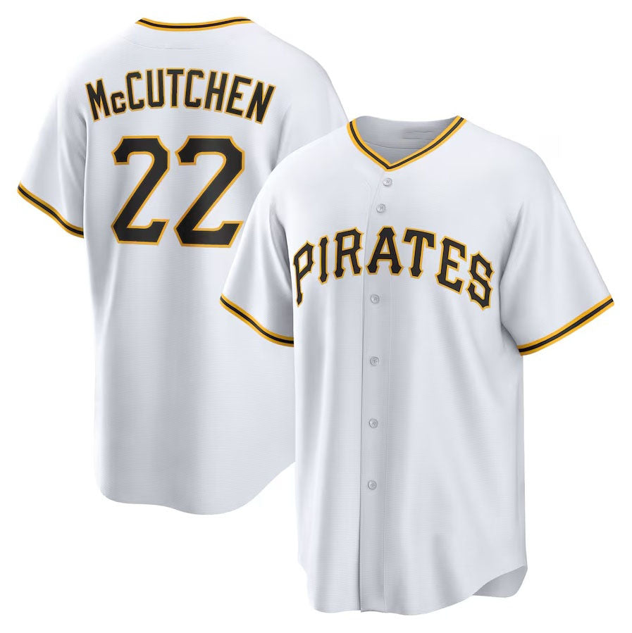 Pittsburgh Pirates #22 Andrew McCutchen Replica Player Jersey - White Stitched Baseball Jersey