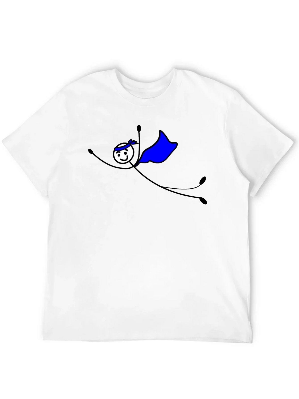 Superhero Stick Figure Graphic T-Shirt