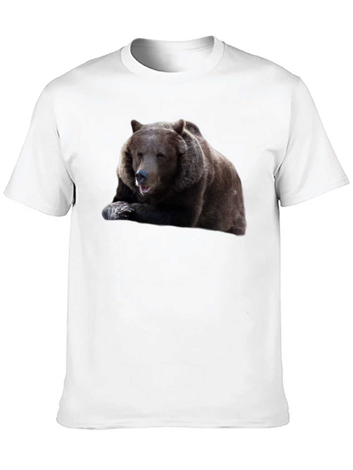 Bear Graphic Tee - Mens Black Cotton T-Shirt