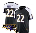 B.Ravens #22 Derrick Henry Black Maryland Patch Vapor Limited Jersey ?All Stitched American Football Jerseys