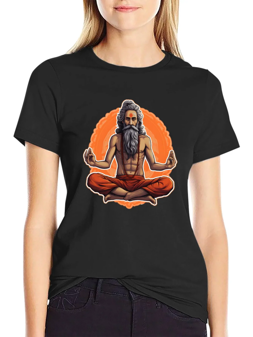 Meditating Yogi Graphic Tee - Spiritual Vibe