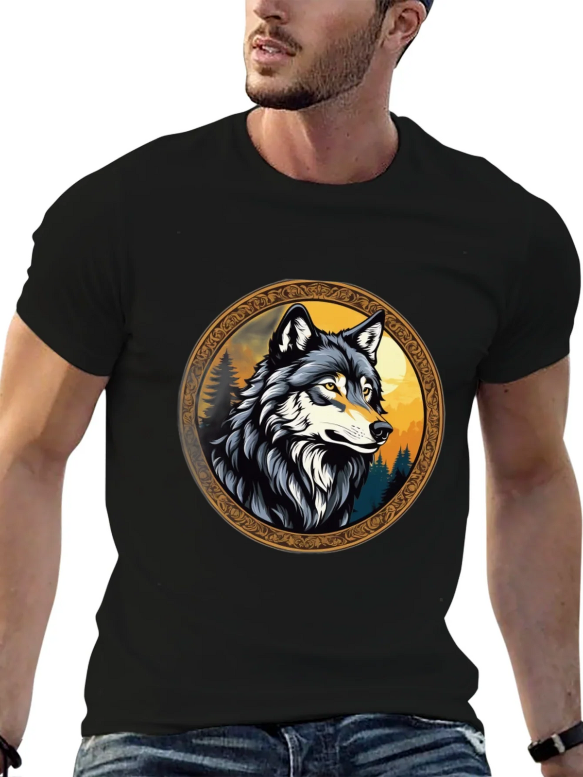 Wolf Graphic Tee - Wildlife Design