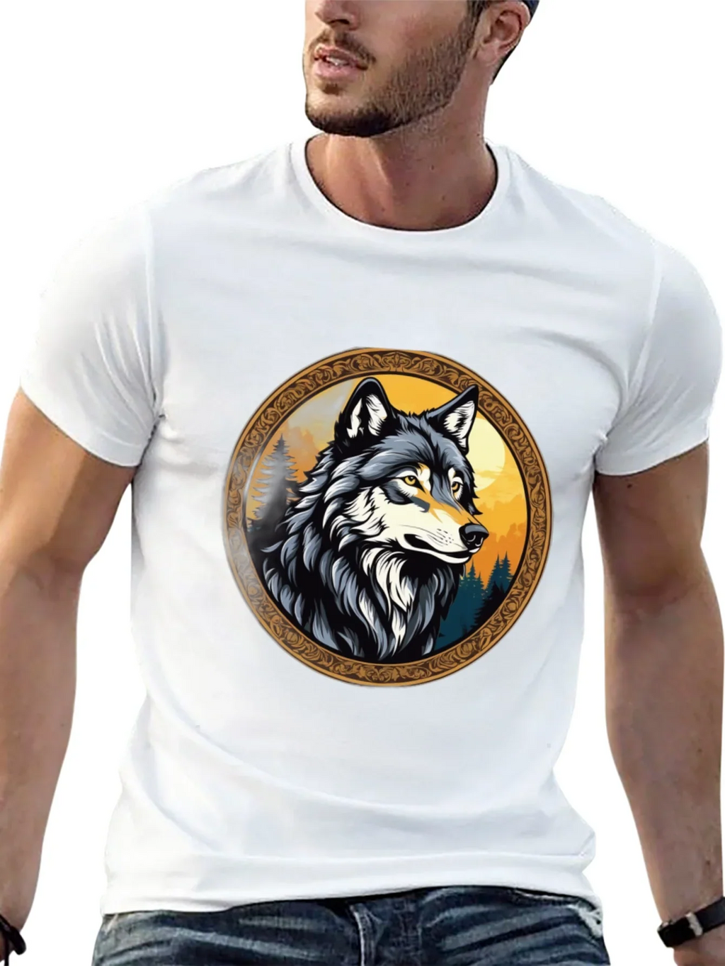 Wolf Graphic Tee - Wildlife Design