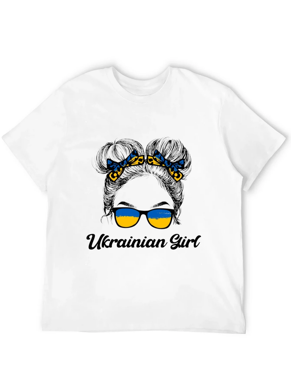 Ukrainian Girl Messy Bun T-Shirt
