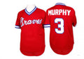 Atlanta Braves #3 Dale Murphy Red 1980 Throwback Jersey Stitches Baseball Jerseys