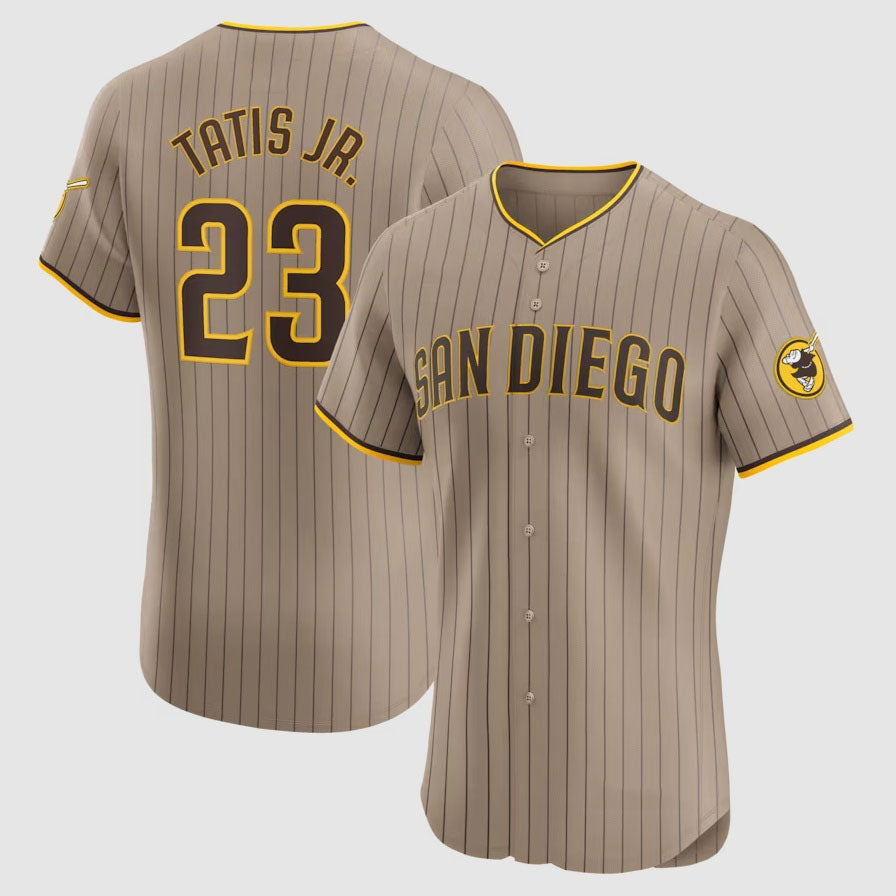 San Diego Padres #23 Fernando Tatis Jr. Alternate Elite Player Jersey - Sand Stitched Baseball Jersey