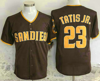 San Diego Padres #23 Fernando Tatis Jr Brown Limited Stitched Baseball Jersey