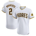 San Diego Padres #2 Xander Bogaerts Home Elite Jersey - White Stitched Baseball Jersey