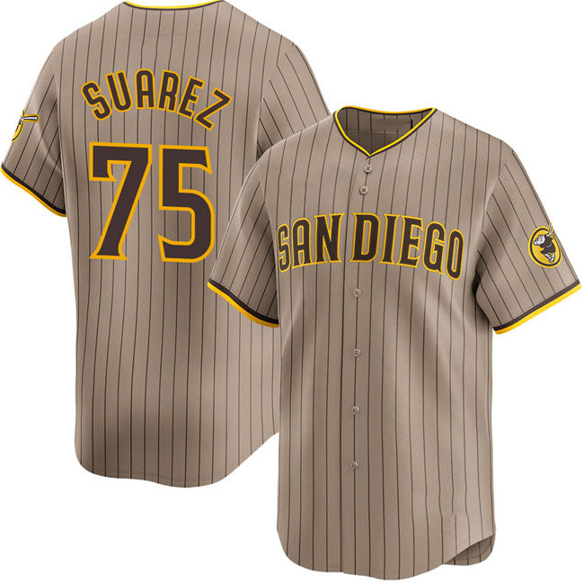 San Diego Padres #75 Robert Suarez Tan 2024 Alternate Limited Stitched Baseball Jersey