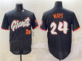 San Francisco Giants #24 Willie Mays Anthracite 2025 City Connect Limited Stitched Baseball Jersey
