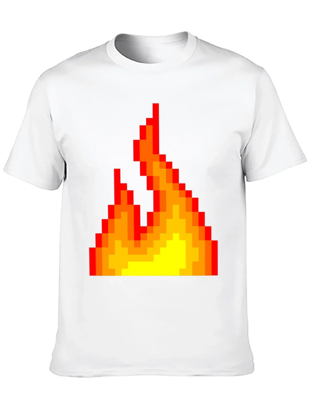 Pixel Fire Graphic Tee - Retro Gaming Style