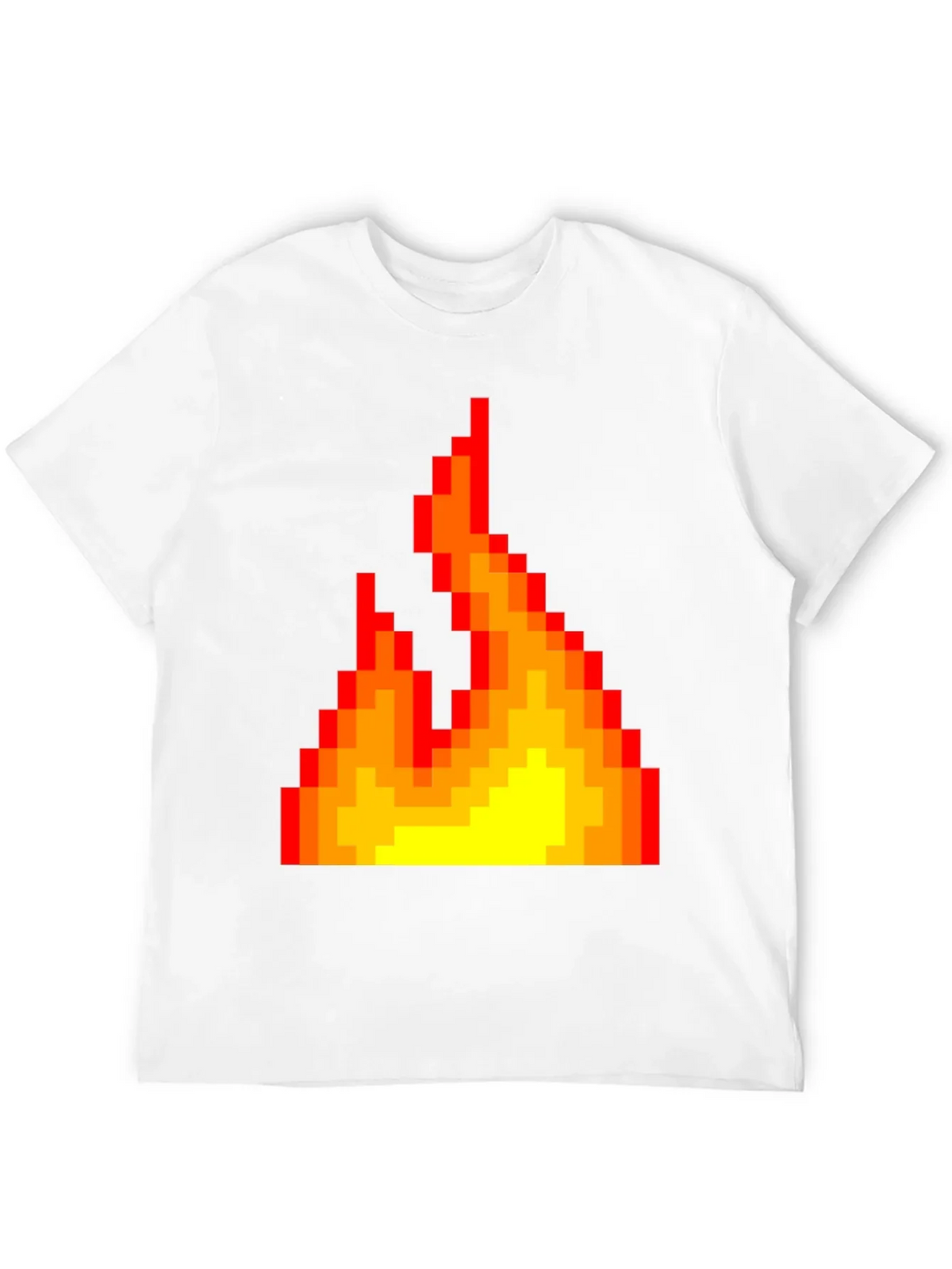 Pixel Fire Graphic Tee - Retro Gaming Style