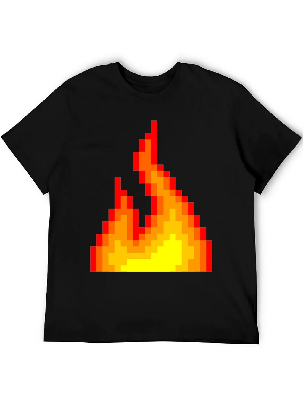 Pixel Fire Graphic Tee - Retro Gaming Style