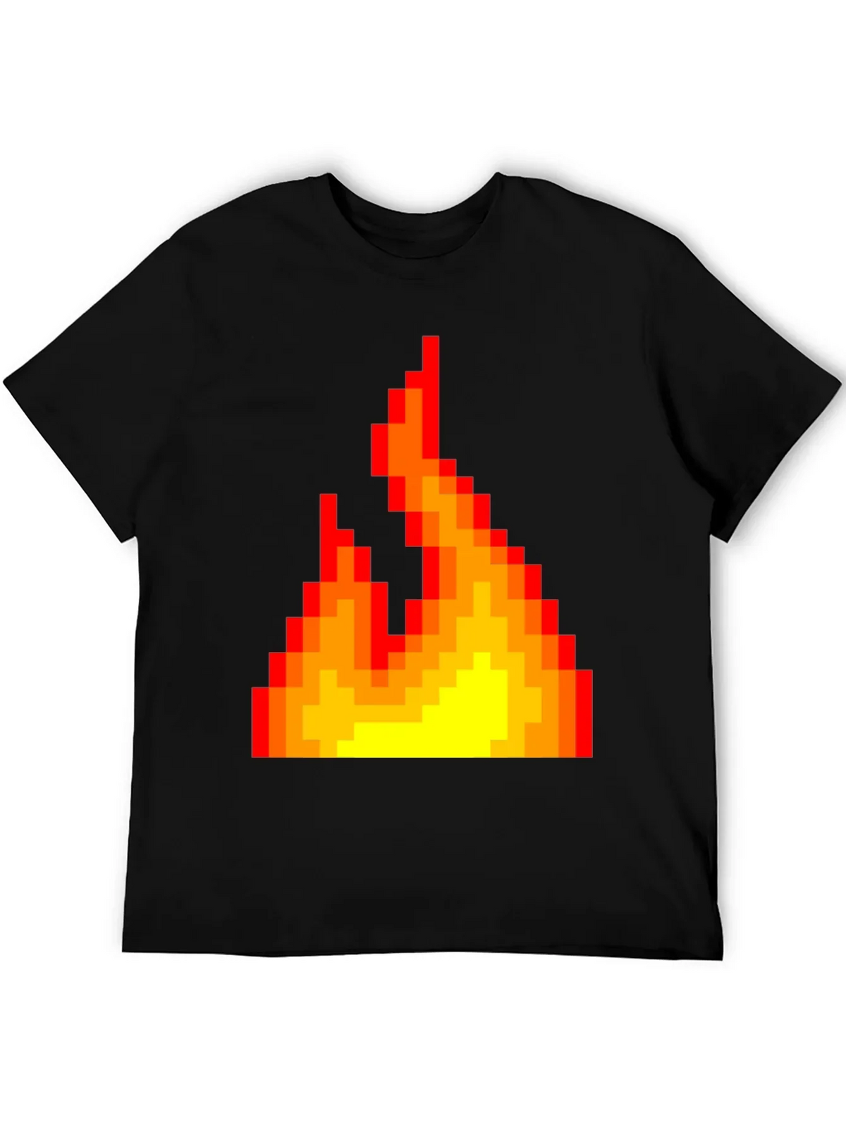 Pixel Fire Graphic Tee - Retro Gaming Style