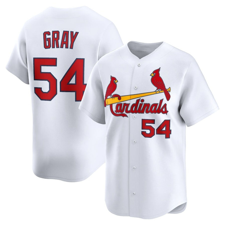 St. Louis Cardinals #54 Sonny Gray Home Limited Player Jersey - White Stitched Baseball Jersey