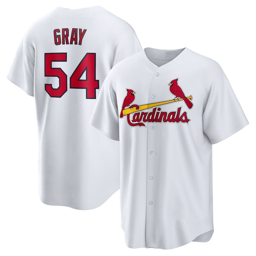St. Louis Cardinals #54 Sonny Gray Home Replica Jersey - White Stitched Baseball Jersey