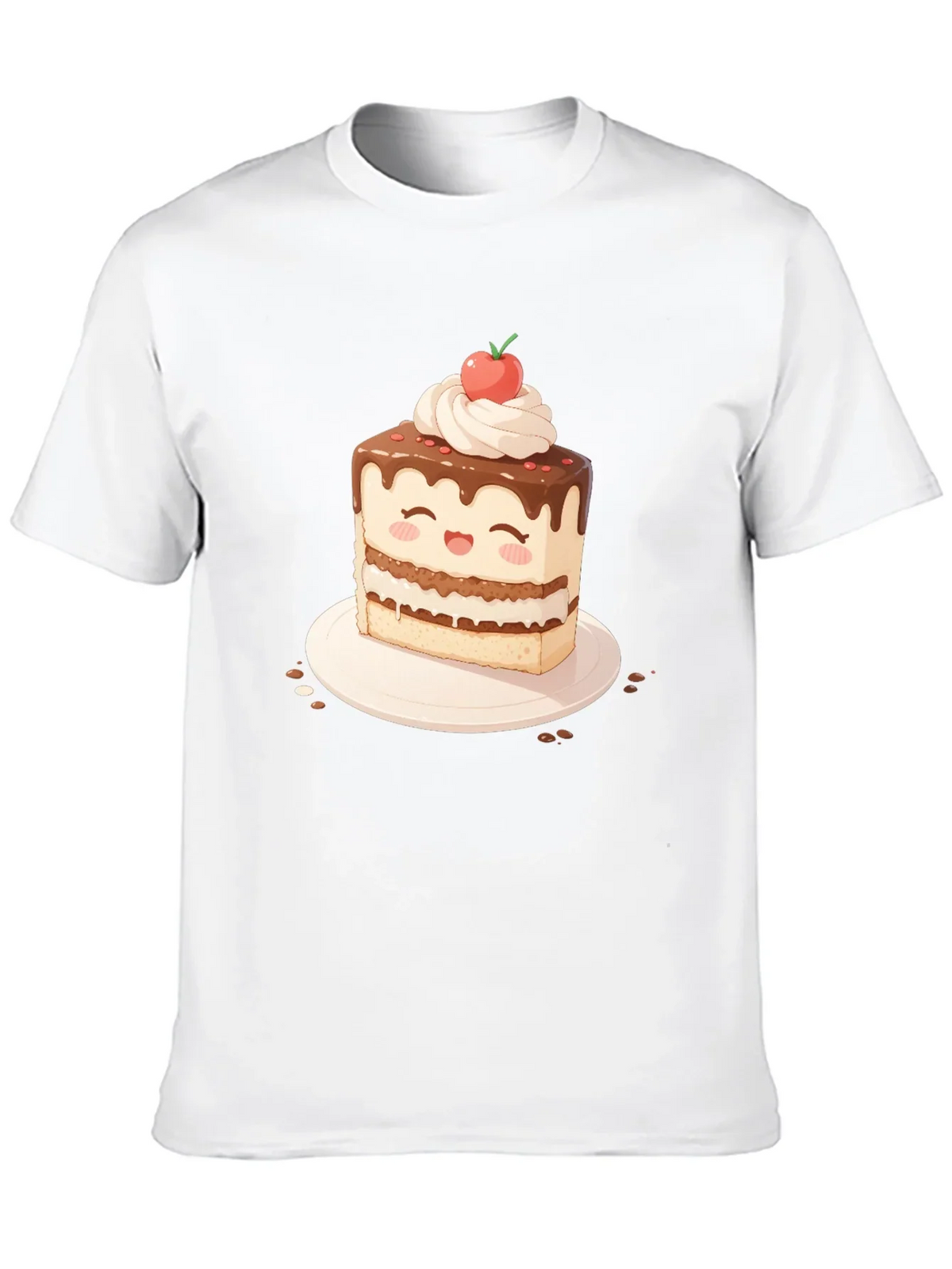 Cute Cake Slice Graphic T-Shirt - Sweet Treat Tee