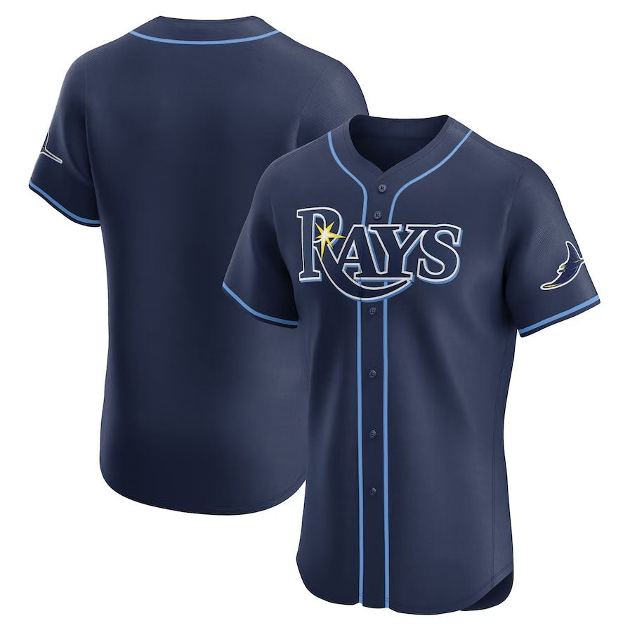 Tampa Bay Rays Road Elite Jersey - Navy Stitched Baseball Jersey