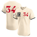 Texas Rangers #34 Nolan Ryan City Connect Retired Elite Jersey - Cream Stitched Baseball Jersey