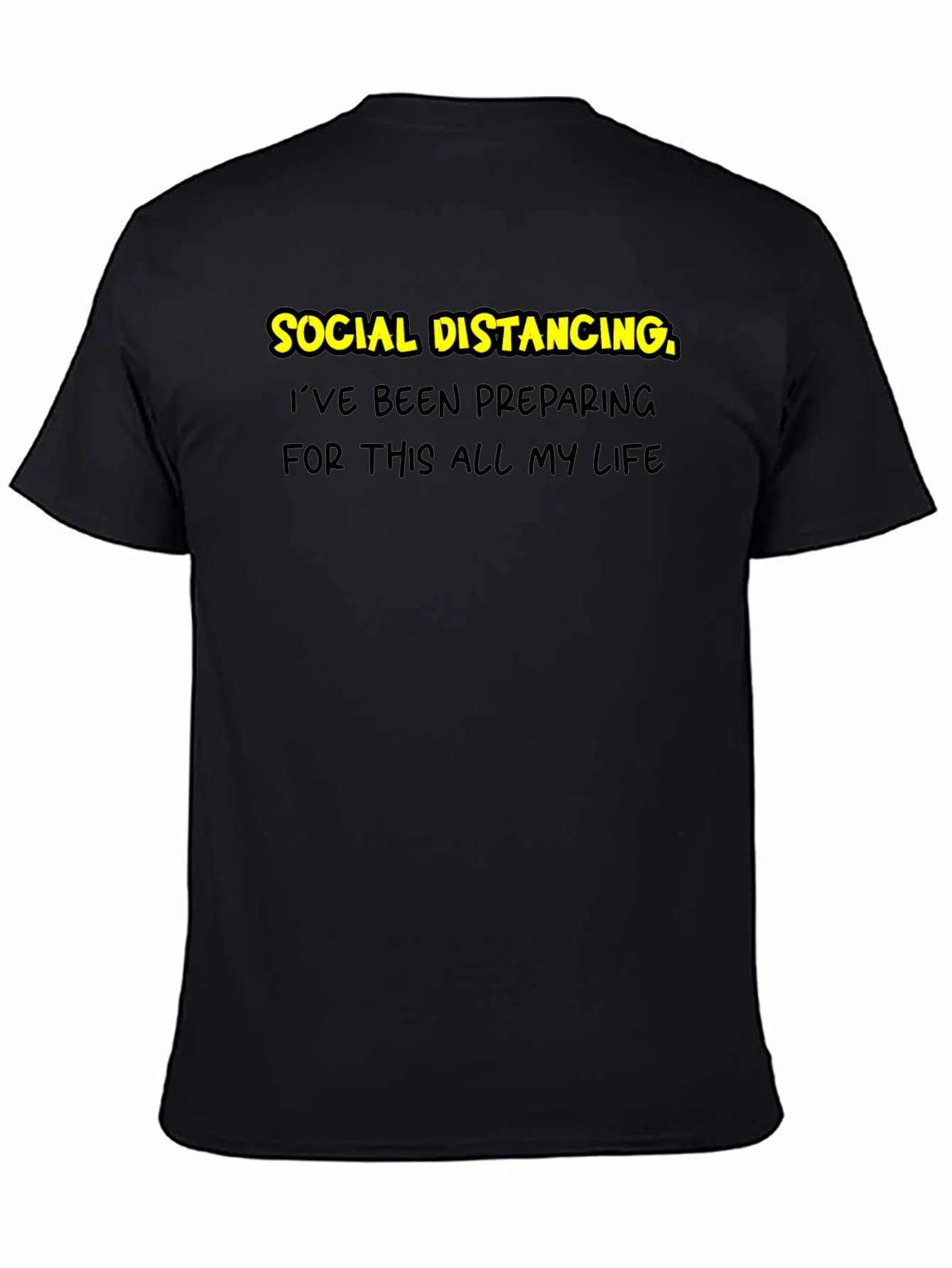 Social Distancing Prep T-Shirt - Black