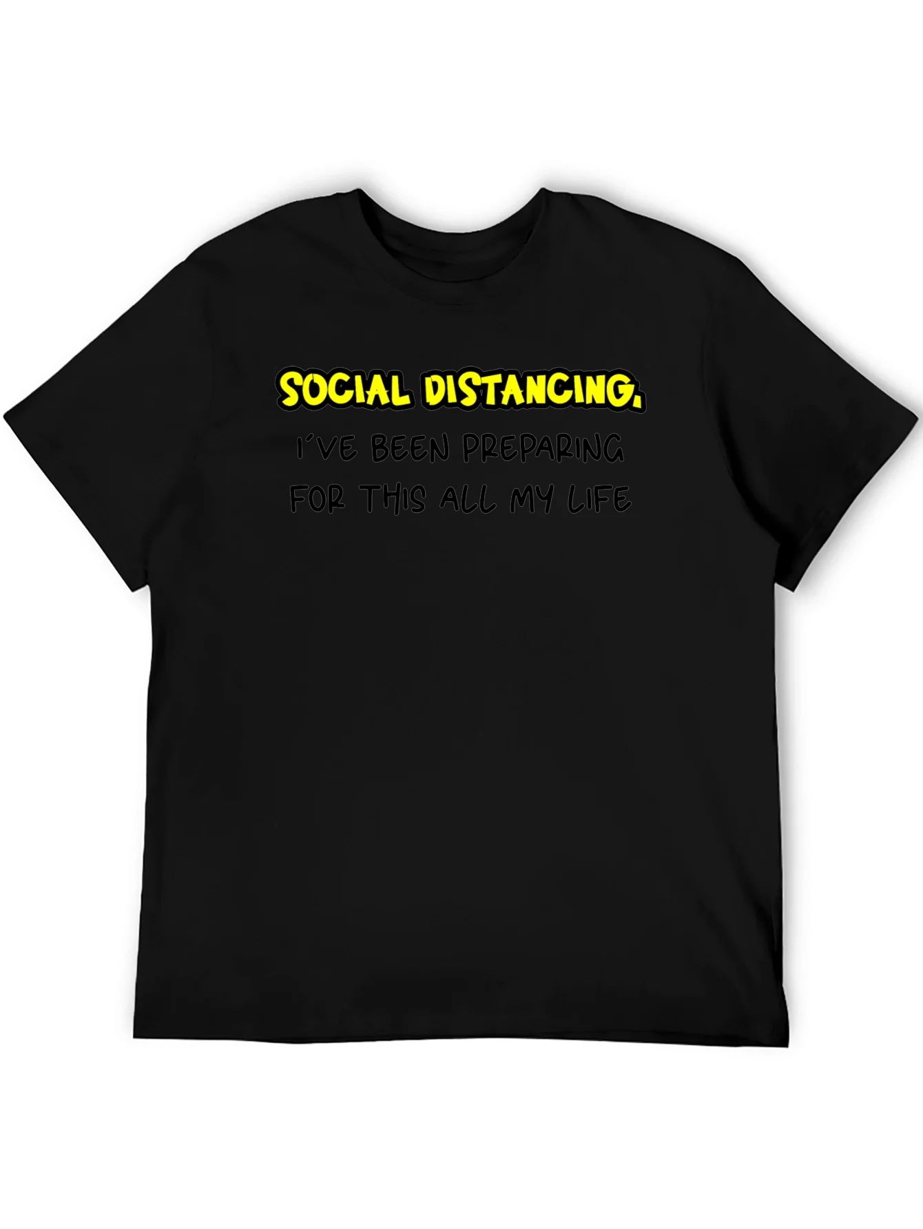Social Distancing Prep T-Shirt - Black
