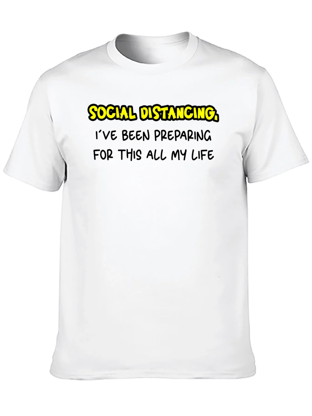 Social Distancing Prep T-Shirt - Black