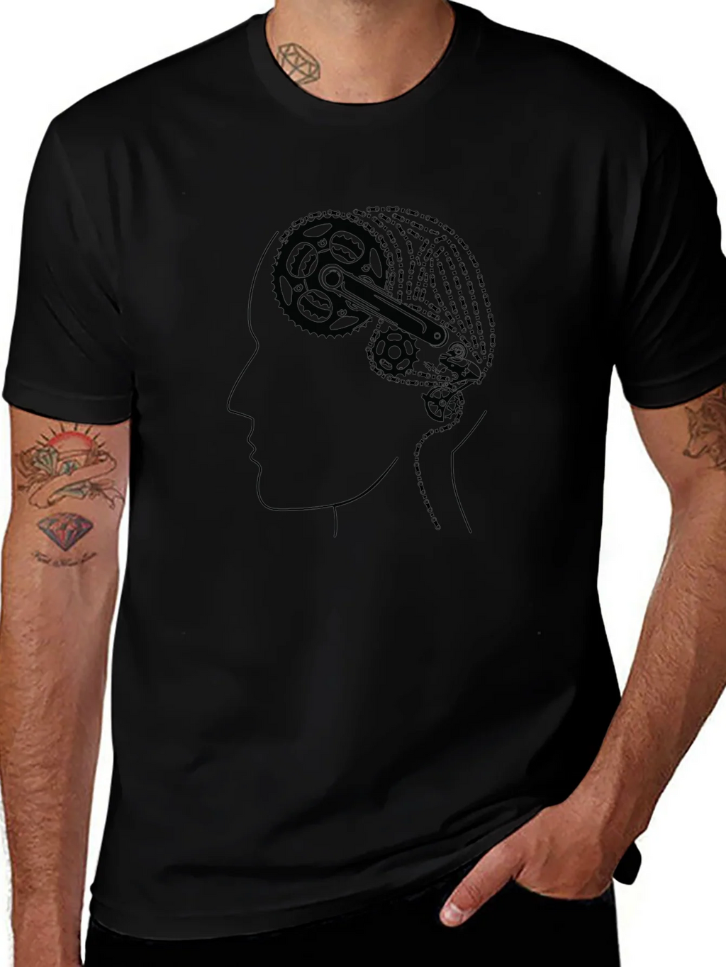 Gear Head Tee - Bicycle Brain T-Shirt